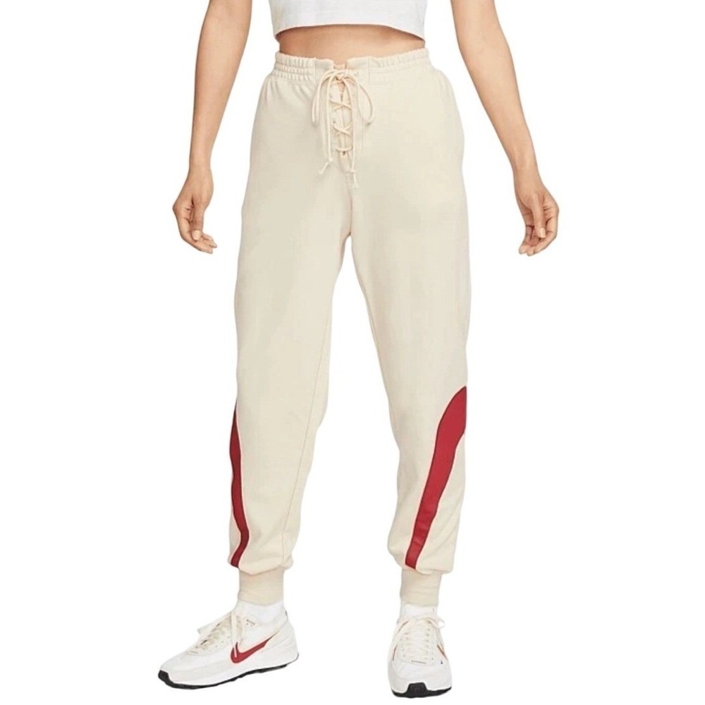 Nike Sportswear Women's XL Fleece Pants Athletic Joggers Drawstring Maroon‎